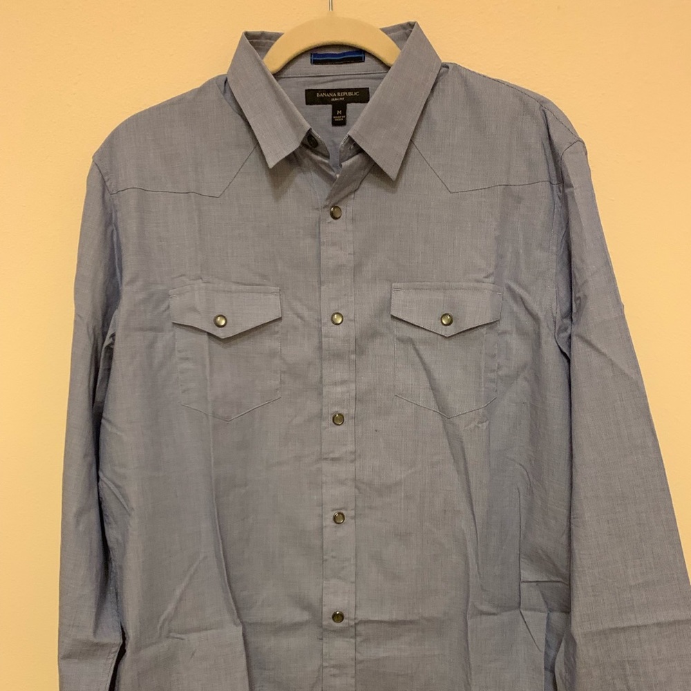BR - Dress Pearl Snap Button Down
